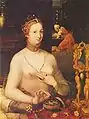 Schule von Fontainebleau: Dame bei der Toilette
