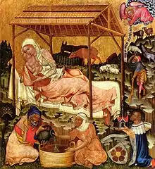 Meister von Hohenfurth: Geburt Christi, um 1350