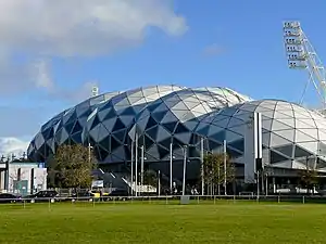 Das Melbourne Rectangular Stadium in Melbourne