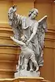 Fassadenfigur eines Schutzengels
