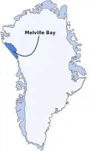 Ausdehnung der Melville-Bucht