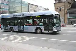 fuel CellBus der Hochbahn in CUTE-Lackierung