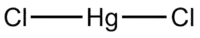 Strukturformel von Quecksilber(II)-chlorid