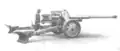 8,8 cm Pak 43-41 mit Spreizlafette in Feuerstellung