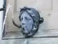 Eine von zwei Medusen am Merkurbrunnen