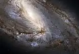 Eine Detailaufnahme des Hubble-Weltraumteleskops