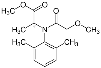 Strukturformel von Metalaxyl