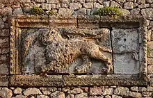 Markuslöwe auf der äußeren Burgmauer