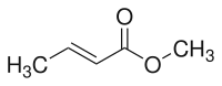 Strukturformel von Crotonsäuremethylester