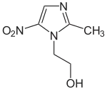 Strukturformel von Metronidazol