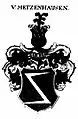 Wappen von Metzenhausen in Johann Siebmachers großes und vollständiges Wappen-Buch, 16 Supplement, Band 7, Nürnberg 1777, Tafel 18