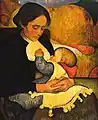 Mutterschaft: Marie Henry ihre Tochter stillend, 1890 (auch dieses Kind ist Mimi)