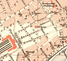 Die noch unvollständig bebaute Kronprinzenstraße, 1893