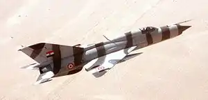 Eine ägyptische MiG-21PFM