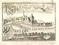 Schloss Salbernkirchen zu Salmanskirchen. Stich von Michael Wening, 1723.
