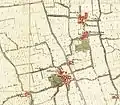 Landkarte von Affori und Bruzzano in 1878