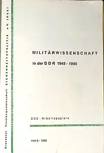 Umschlagtitel H. 5/1992 Militärwissenschaft in der DDR 1949–1990