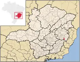 Lage von Ipanema im Bundesstaat Minas Gerais