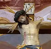 Das von Christoph Rodt im Jahr 1604 gefertigte Kruzifix im Chor der Kirche
