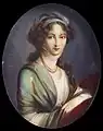 Miniatur: Zarin Elisabeth Alexejewna, Gouache auf Elfenbein, 19. Jh.