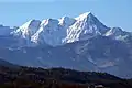 Blick von Pörtschach/Poreče auf den Mittagskogel
