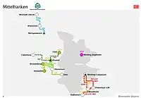DRB-Linien in Mittelfranken