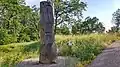 Standort der Skulptur am Rande einer Kuhschellenwiese