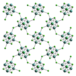 Kristallstruktur von Wolfram(II)-chlorid