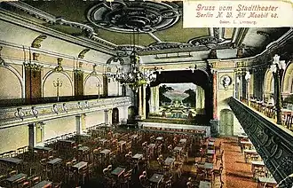 Stadttheater Moabit, Blick in den Saal 1907