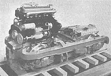 Modell des Motordrehgestell, das 1955 an der Basler Mustermesse ausgestellt war.