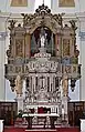 Hochaltar der Abteikirche, dahinter die Orgel