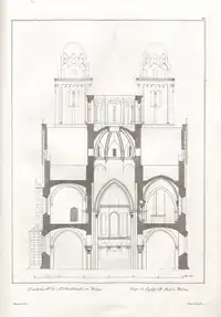 Schnitt durch die Kirche in Georg Moller: Denkmähler der deutschen Baukunst Band 2,2