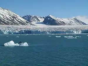 Monacobreen-Gletscher am Liefdefjorden im Haakon-VII-Land