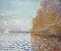 Claude Monet Die Bucht von Argenteuil mit einem Segelboot