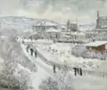 Claude Monet:Blick auf Argenteuil im Schnee, 1875