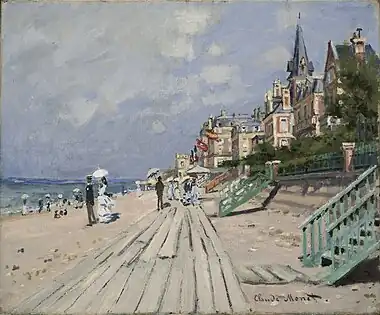 Claude Monet:La promenade à TrouvilleDie Promenade in Trouville (1870)