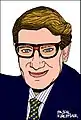 Karikatur von Yves Saint Laurent