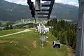 Kabinenseilbahn auf den Luschariberg, im Tal Camporosso