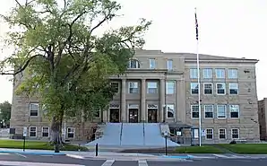 Montrose County Courthouse in Montrose (2014). Das 1923 im Stile des Neoklassizismus fertiggestellte Courthouse wurde im Februar 1994 in das NRHP eingetragen.