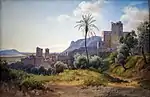 Terracina 1836, Gemälde von Carl Morgenstern
