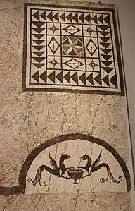 Ausschnitt aus dem Mosaïque aux griffons