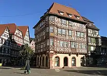 Mosbach, Startpunkt der südlichsten Teilstrecke der Deutschen Fachwerkstraße