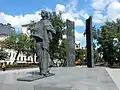 Krupskaja-Denkmal (1976 mit Alexander Belaschow), Sretinskitorplatz, Moskau