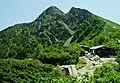 Shiomidake und Berghütte(Westen)