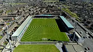 Blick auf den Mourneview Park (September 2020)