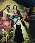 Die Vision der Hl. Maria Magdalena von Pazzi, Pedro de Moya