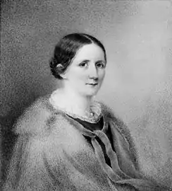 Ann Halls Schwester Eliza Hall Ward, undatiert. Elfenbeinminiatur, 10,8 × 9,5 cm.
