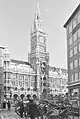 Blick von der Rosenstraße zum Neuen Rathaus, 1959