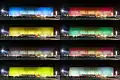 Die Fassade lässt sich in verschiedenen Farben beleuchten