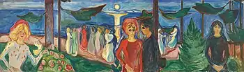 Der Tanz des Lebens (1921), Öl auf Leinwand, 96 × 321 cm, Stenersen-Museum, Oslo